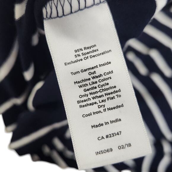 TALBOTS WOMENS MAXI DRESS SZ S BLUE WHITE PINK STRIPES PREPPY NAUTICAL COLORFUL - Picture 8 of 8